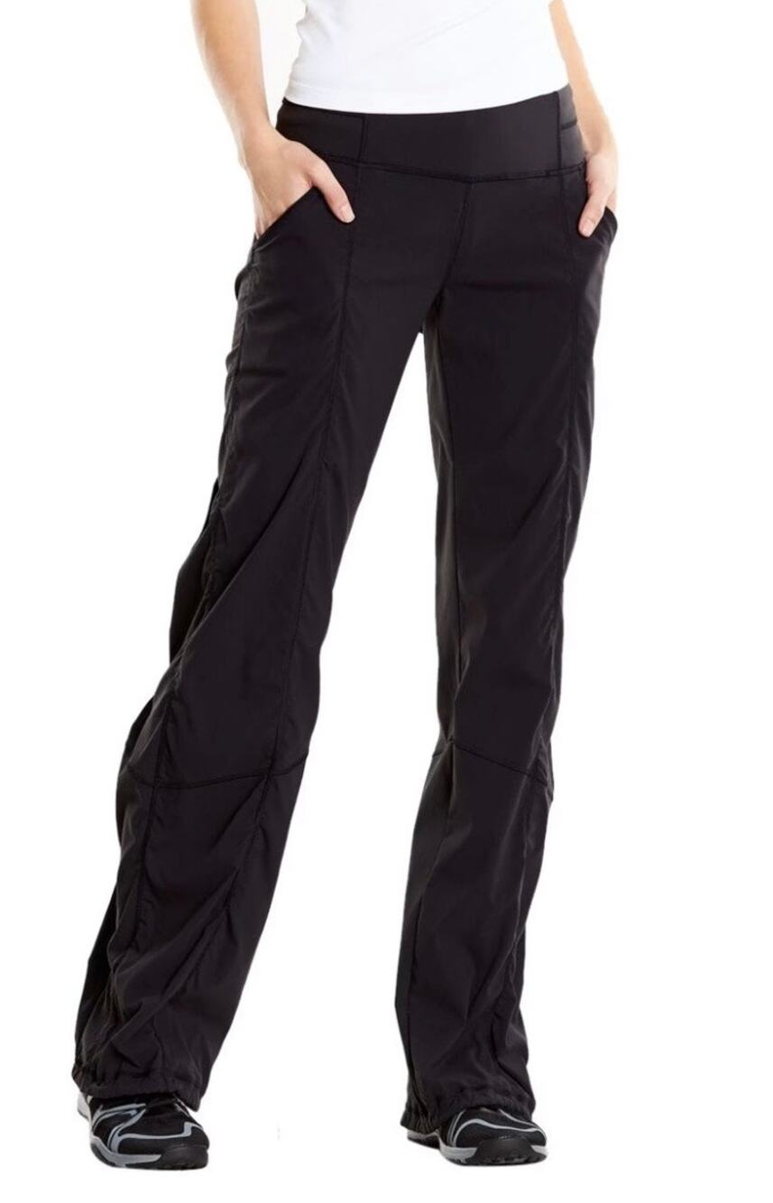 Lucy Black Wide Leg Yoga Pants Small Stretch Pull On Pockets